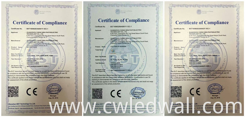 Led Wall Certificate